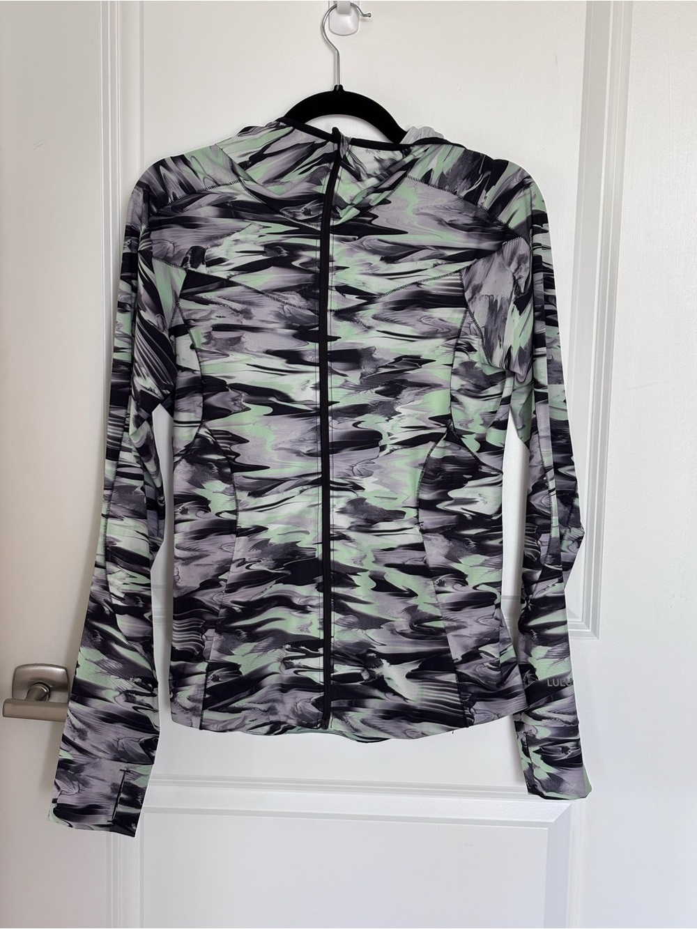 Lululemon Hooded Full Zip Running Jacket Abstract Print Size 4